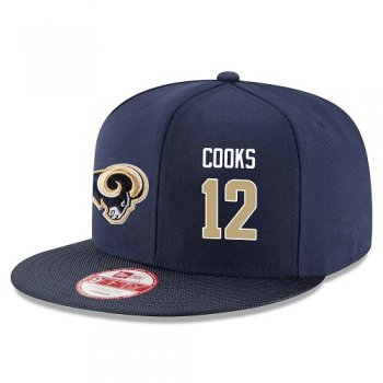 NFL Los Angeles Rams #12 Brandin Cooks Snapback Adjustable Stitched Player Hat - Navy Blue Snapbacks/Hats/Caps