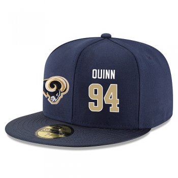 NFL Los Angeles Rams #94 Robert Quinn Snapback Adjustable Stitched Player Hat - Navy/Gold Snapbacks/Hats/Caps