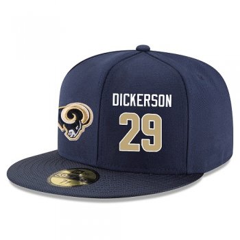 NFL Los Angeles Rams #29 Eric Dickerson Snapback Adjustable Stitched Player Hat - Navy/Gold Snapbacks/Hats/Caps