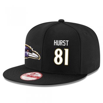 NFL Baltimore Ravens #81 Hayden Hurst Snapback Adjustable Stitched Player Hat - Black Snapbacks/Hats/Caps