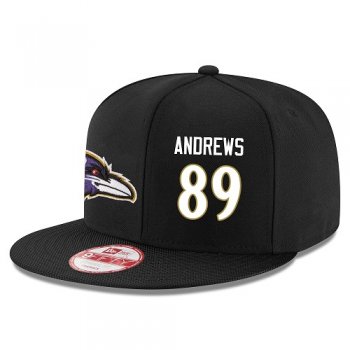 NFL Baltimore Ravens #89 Mark Andrews Snapback Adjustable Stitched Player Hat - Black Snapbacks/Hats/Caps