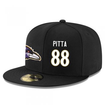 NFL Baltimore Ravens #88 Dennis Pitta Snapback Adjustable Stitched Player Hat - Black/White Snapbacks/Hats/Caps