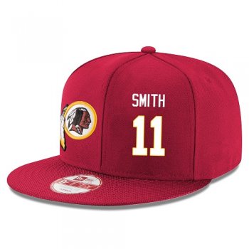 NFL Washington Redskins #11 Alex Smith Snapback Adjustable Stitched Player Hat - Red Snapbacks/Hats/Caps