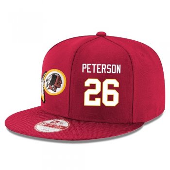 NFL Washington Redskins #26 Adrian Peterson Snapback Adjustable Stitched Player Hat - Red Snapbacks/Hats/Caps