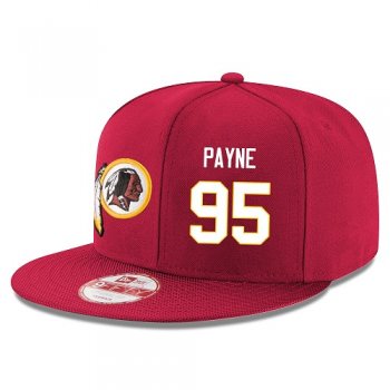 NFL Washington Redskins #95 Da'Ron Payne Snapback Adjustable Stitched Player Hat - Red Snapbacks/Hats/Caps