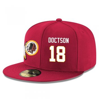 NFL Washington Redskins #18 Josh Doctson Snapback Adjustable Stitched Player Hat - Red/White Snapbacks/Hats/Caps