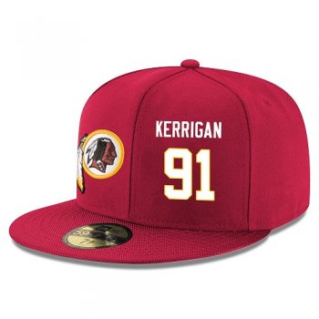 NFL Washington Redskins #91 Ryan Kerrigan Snapback Adjustable Stitched Player Hat - Red/White Snapbacks/Hats/Caps