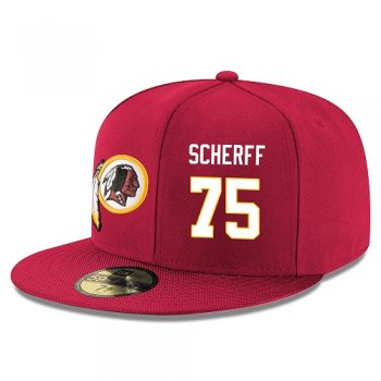 NFL Washington Redskins #75 Brandon Scherff Snapback Adjustable Stitched Player Hat - Red/White Snapbacks/Hats/Caps