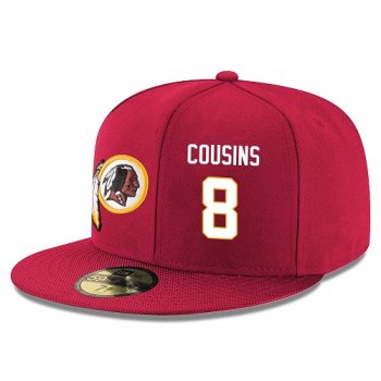 NFL Washington Redskins #8 Kirk Cousins Snapback Adjustable Stitched Player Hat - Red/White Snapbacks/Hats/Caps