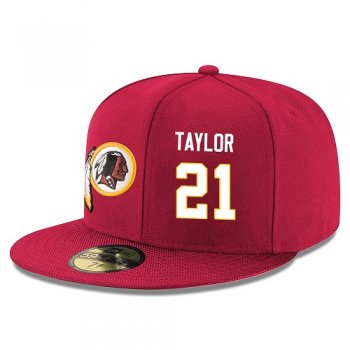 NFL Washington Redskins #21 Sean Taylor Snapback Adjustable Stitched Player Hat - Red/White Snapbacks/Hats/Caps