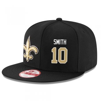 NFL New Orleans Saints #10 Tre'Quan Smith Snapback Adjustable Stitched Player Hat - Black Snapbacks/Hats/Caps