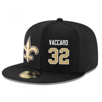 NFL New Orleans Saints #32 Kenny Vaccaro Snapback Adjustable Stitched Player Hat - Black/Gold Snapbacks/Hats/Caps