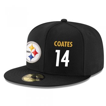 NFL Pittsburgh Steelers #14 Sammie Coates Snapback Adjustable Stitched Player Hat - Black/White Snapbacks/Hats/Caps