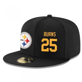 NFL Pittsburgh Steelers #25 Artie Burns Snapback Adjustable Stitched Player Rush Hat - Black/Gold Snapbacks/Hats/Caps