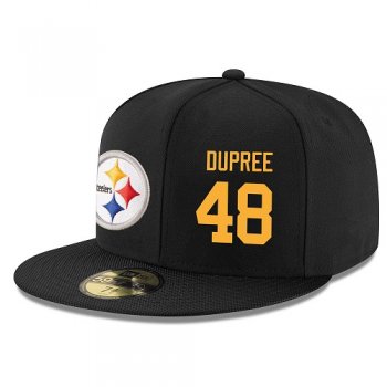 NFL Pittsburgh Steelers #48 Bud Dupree Snapback Adjustable Stitched Player Rush Hat - Black/Gold Snapbacks/Hats/Caps