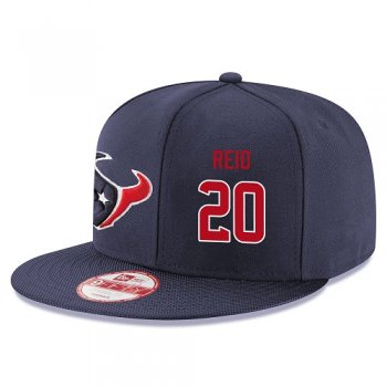 NFL Houston Texans #20 Justin Reid Snapback Adjustable Stitched Player Rush Hat - Navy Blue Snapbacks/Hats/Caps