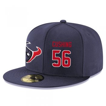 NFL Houston Texans #56 Brian Cushing Snapback Adjustable Stitched Player Rush Hat - Navy/Red Snapbacks/Hats/Caps