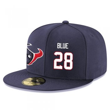 NFL Houston Texans #28 Alfred Blue Snapback Adjustable Stitched Player Hat - Navy/White Snapbacks/Hats/Caps