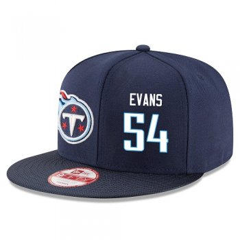 NFL Tennessee Titans #54 Rashaan Evans Snapback Adjustable Stitched Player Hat - Navy Blue Snapbacks/Hats/Caps