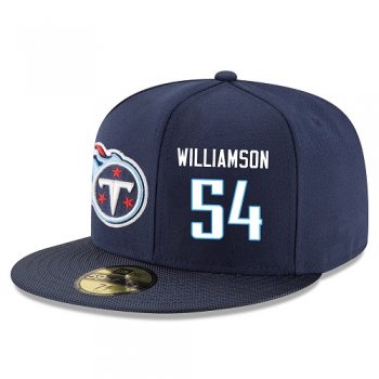 NFL Tennessee Titans #54 Avery Williamson Snapback Adjustable Stitched Player Hat - Navy/White Snapbacks/Hats/Caps