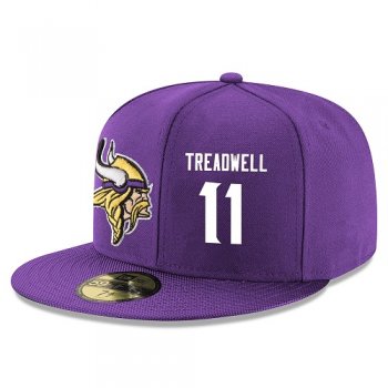 NFL Minnesota Vikings #11 Laquon Treadwell Snapback Adjustable Stitched Player Hat - Purple/White Snapbacks/Hats/Caps