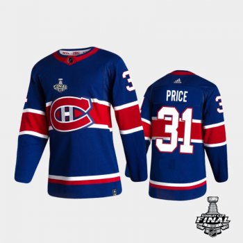 MEN'S MONTREAL CANADIENS #31 CAREY PRICE REVERSE RETRO BLUE 2021 STANLEY CUP JERSEY