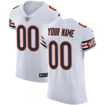 Men's Chicago Bears White Vapor Untouchable Custom Elite NFL Stitched Jersey