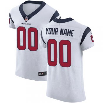 Men's Houston Texans White Vapor Untouchable Custom Elite NFL Stitched Jersey