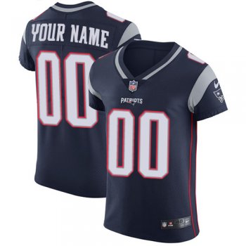 Men's New England Patriots Customized Navy Blue Team Color Vapor Untouchable Elite NFL Stitched Jersey