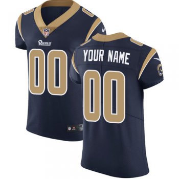 Men's Los Angeles Rams Navy Blue Team Color Vapor Untouchable Custom Elite NFL Stitched Jersey