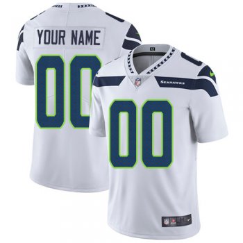 Men's Seattle Seahawks Customized White Vapor Untouchable Limited Stitched NFL Jersey