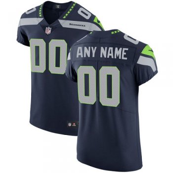 Men's Seattle Seahawks Steel Blue Team Color Vapor Untouchable Custom Elite NFL Stitched Jersey