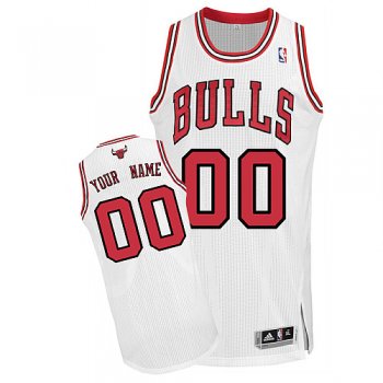 Bulls Personalized Authentic White NBA Jersey (S-3XL)