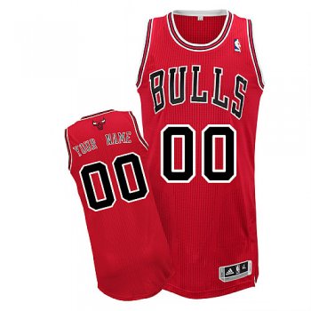 Bulls Personalized Authentic Red NBA Jersey (S-3XL)