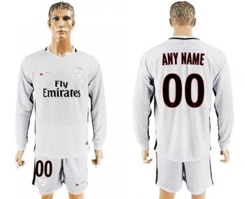 Paris Saint-Germain Personalized Sec Away Long Sleeves Soccer Club Jersey