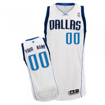 Mavericks Personalized Authentic White NBA Jersey (S-3XL)