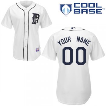 Tigers Personalized Authentic White MLB Jersey