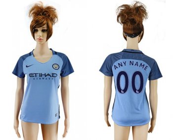 Women's Manchester City Personalized Home Soccer Club Jersey