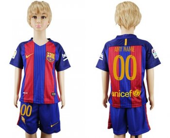 Barcelona Personalized Home Kid Soccer Club Jersey