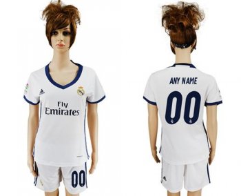 Women's Real Madrid Personalized Home Soccer Club Jersey