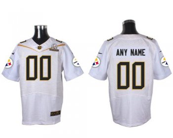 Nike Pittsburgh Steelers Customized White 2016 Pro Bowl Men's Stitched NFL Elite Jersey