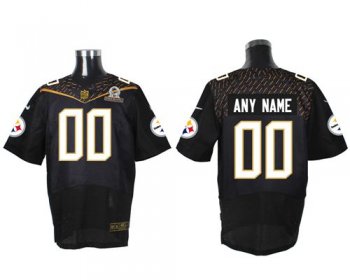 Nike Pittsburgh Steelers Customized Black 2016 Pro Bowl Men's Stitched NFL Elite Jersey