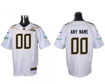 Nike Miami Dolphins Customized White 2016 Pro Bowl Men's Stitched NFL Elite Jersey