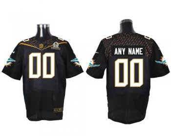 Nike Miami Dolphins Customized Black 2016 Pro Bowl Men's Stitched NFL Elite Jersey