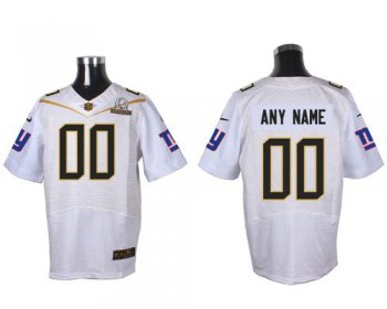 Nike New York Giants Customized White 2016 Pro Bowl Men's Stitched NFL Elite Jersey