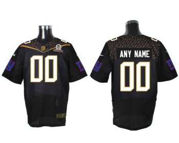 Nike New York Giants Customized Black 2016 Pro Bowl Men's Stitched NFL Elite Jersey