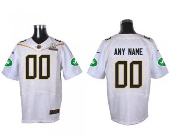 Nike New York Jets Customized White 2016 Pro Bowl Men's Stitched NFL Elite Jersey