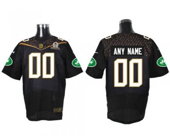 Nike New York Jets Customized Black 2016 Pro Bowl Men's Stitched NFL Elite Jersey