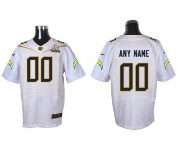 Nike San Diego Chargers Customized White 2016 Pro Bowl Men's Stitched NFL Elite Jersey