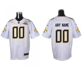 Nike New Orleans Saints Customized White 2016 Pro Bowl Men's Stitched NFL Elite Jersey